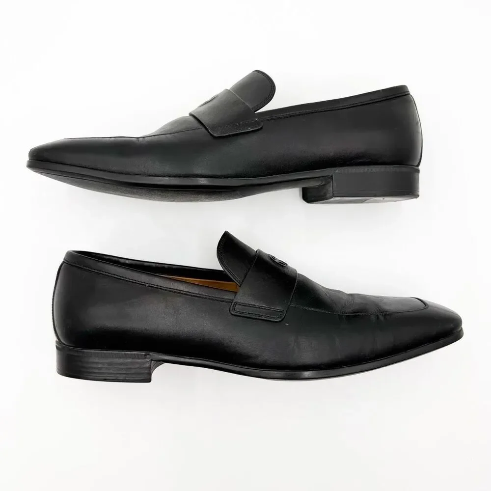 Gucci GG Monogram Black Leather Men’s Dress Loafers